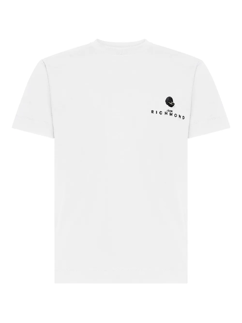 John Richmond T-Shirt mit Logo-Stickerei - Weiß