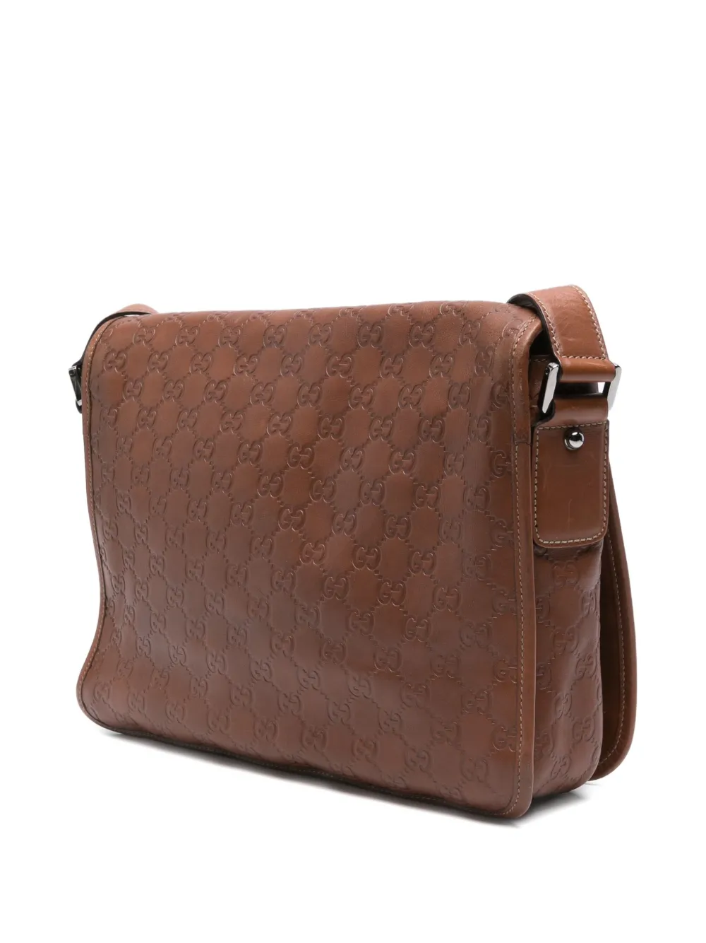 Pre-owned Gucci 2010s Ssima Shoulder Bag In Brown