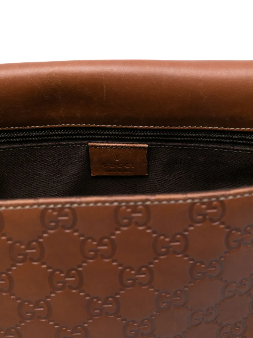 Pre-owned Gucci 2010s Ssima Shoulder Bag In Brown