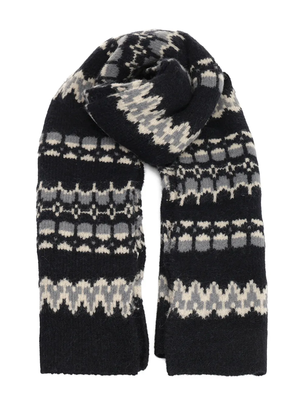 Barena patterned scarf | Black | Image 1