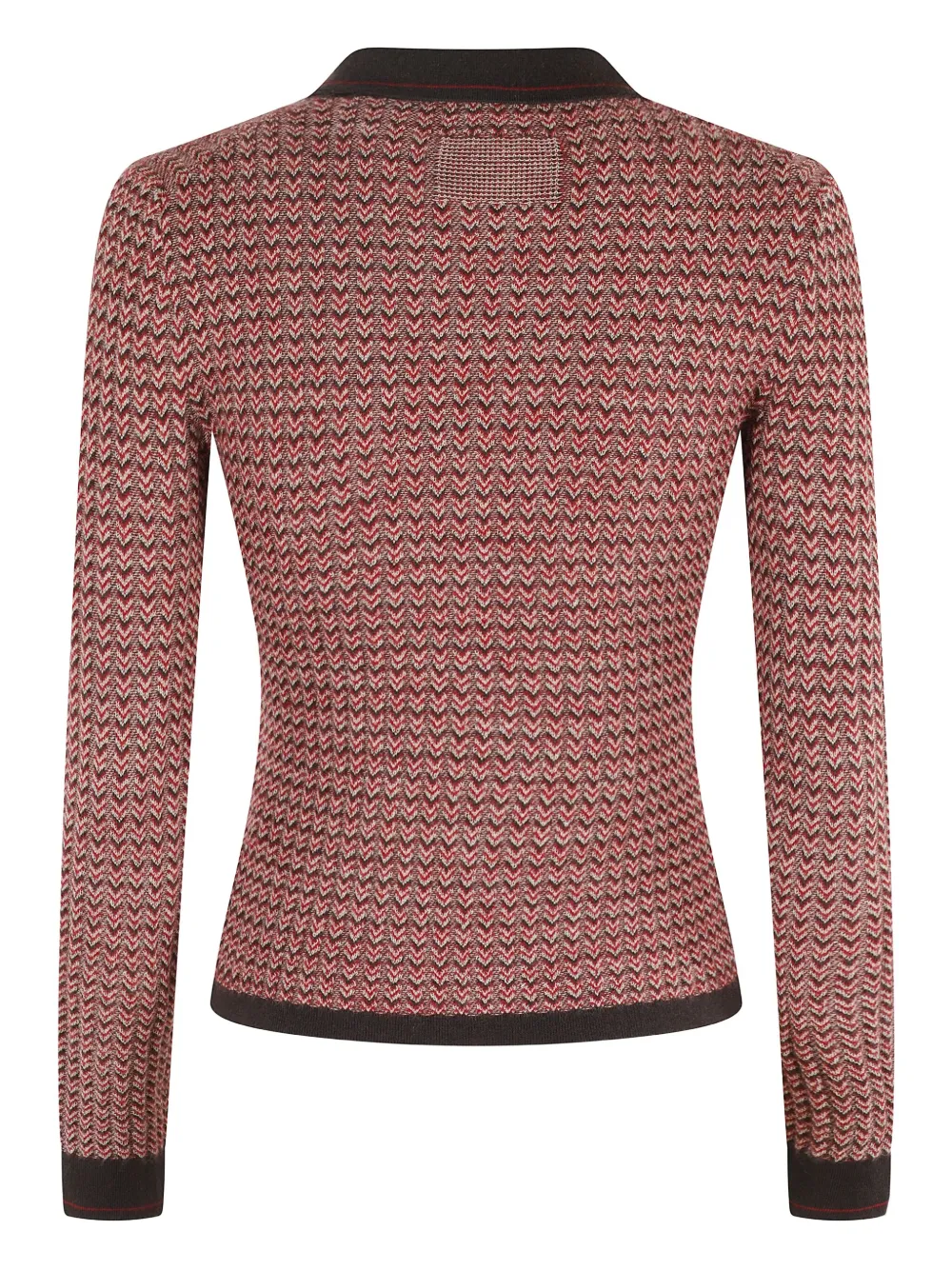 Guest In Residence patterned polo top - Rood