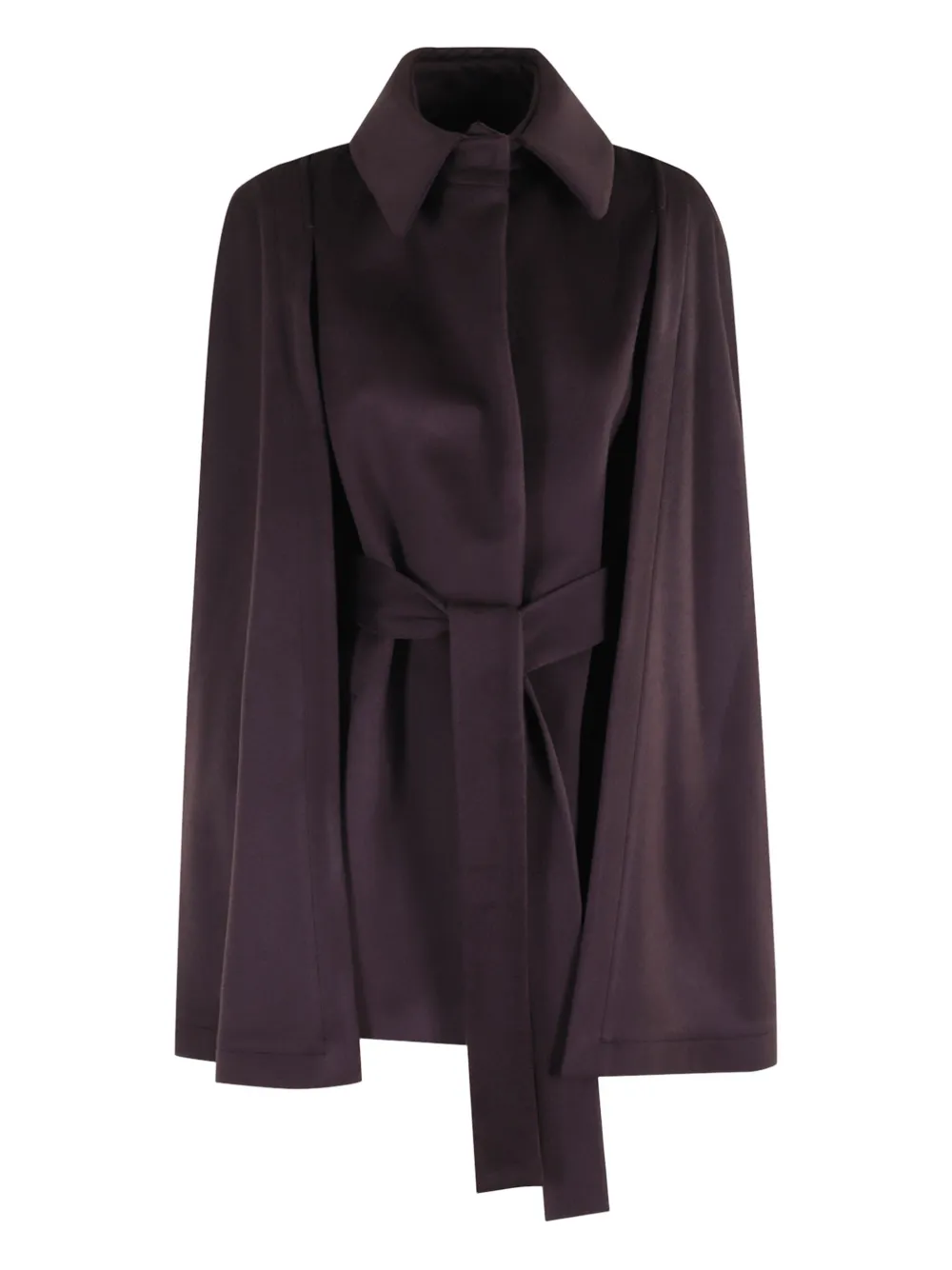 Federica Tosi Cappotto Corto Cashmere A Mantella In Purple