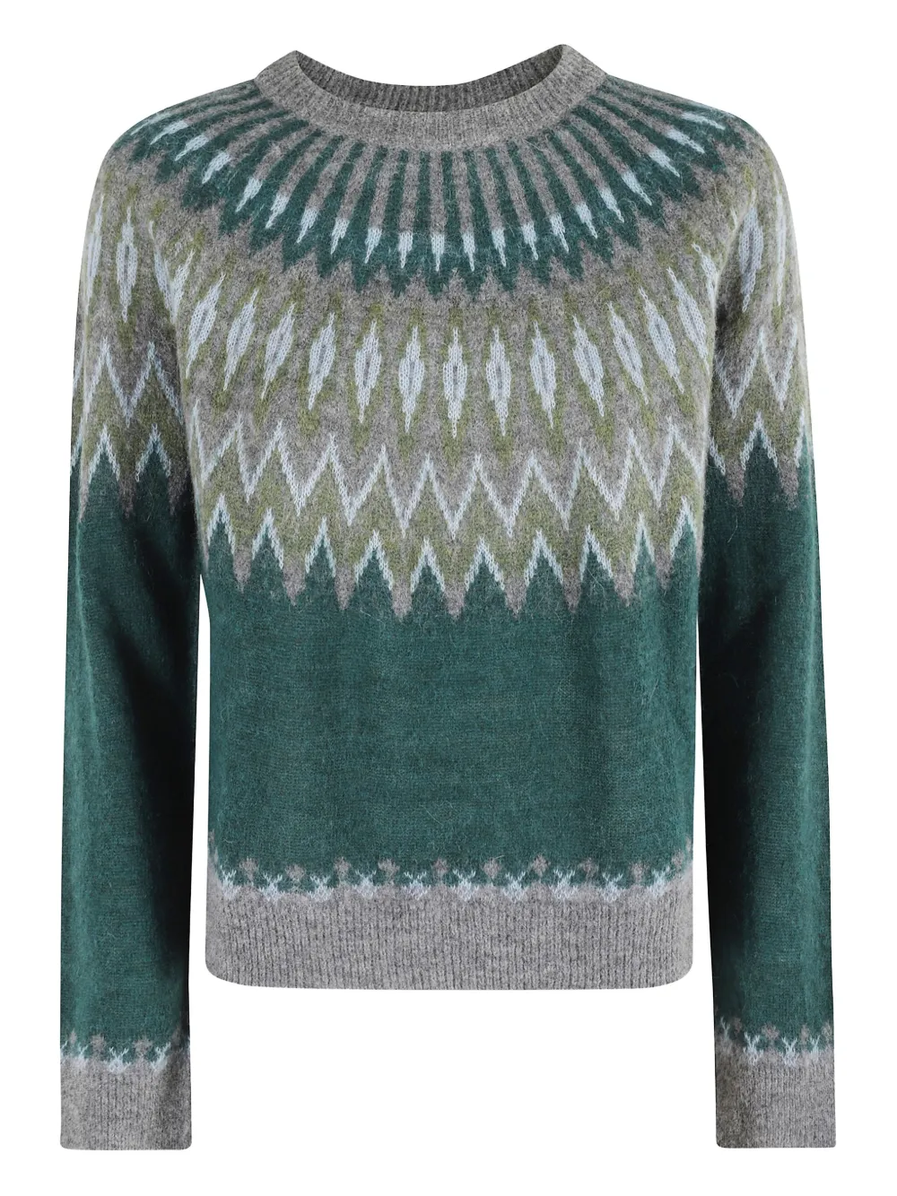 Roberto Collina Geometric Knitwear With Crew Neck And Long Sleeves In Multi
