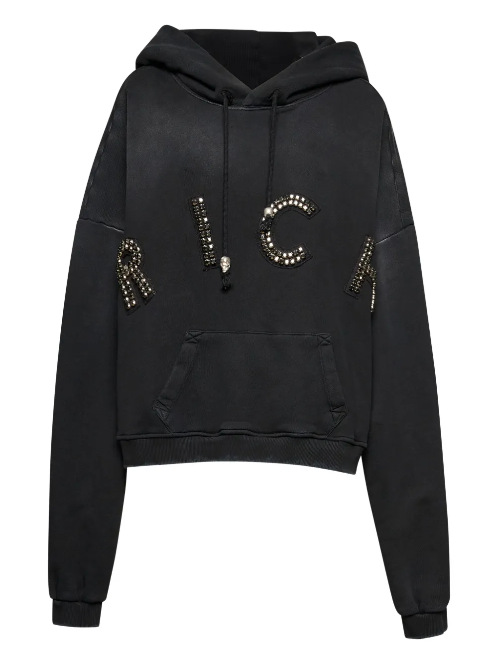 John Richmond Verzierter Hoodie - Schwarz