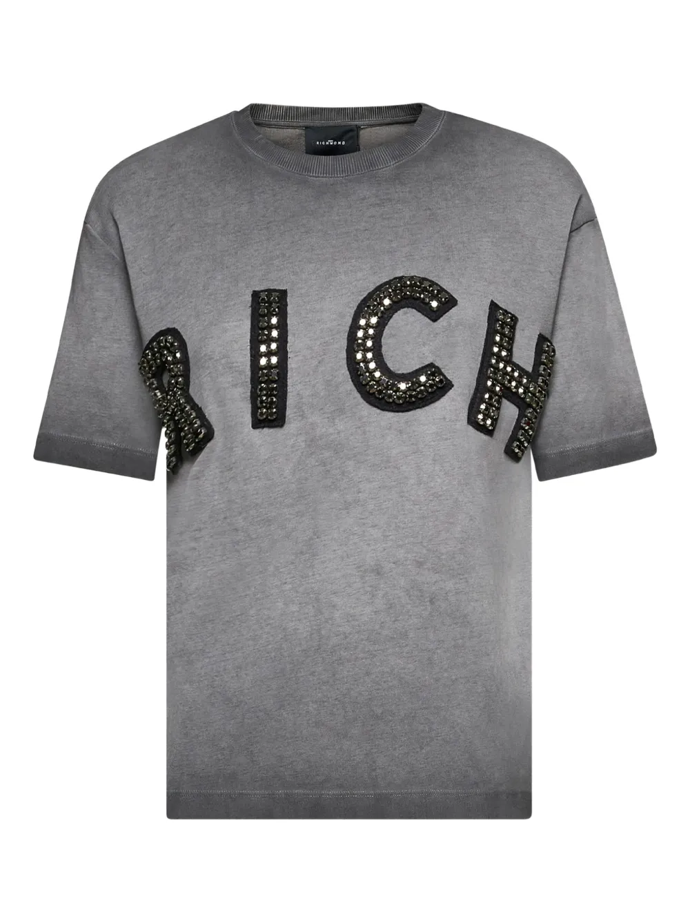 John Richmond T-Shirt mit verziertem Logo - Grau