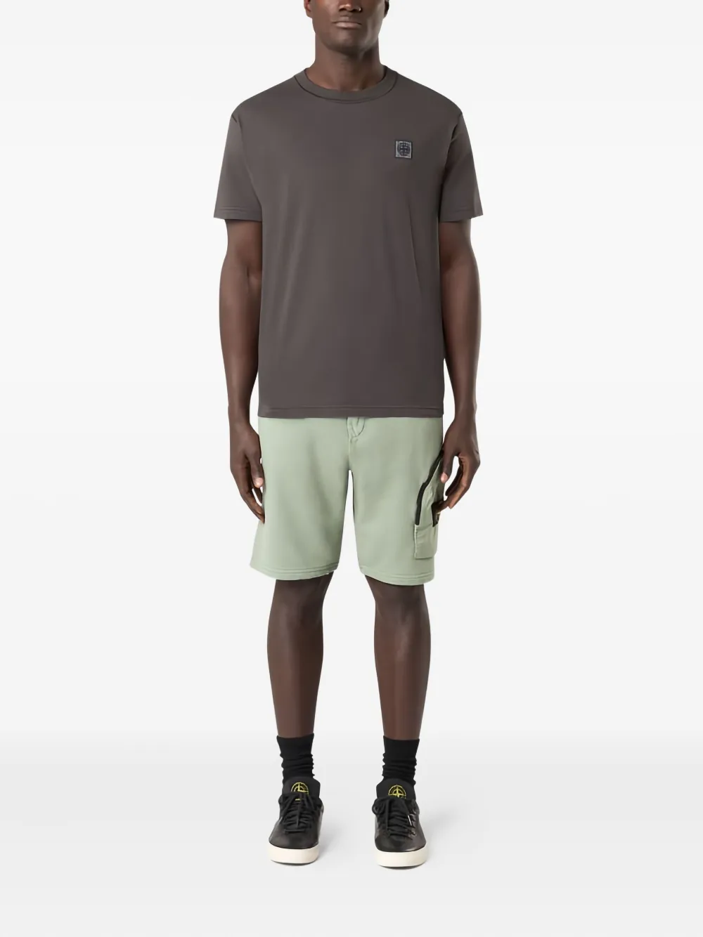 Stone Island logo-patch T-shirt - Grijs