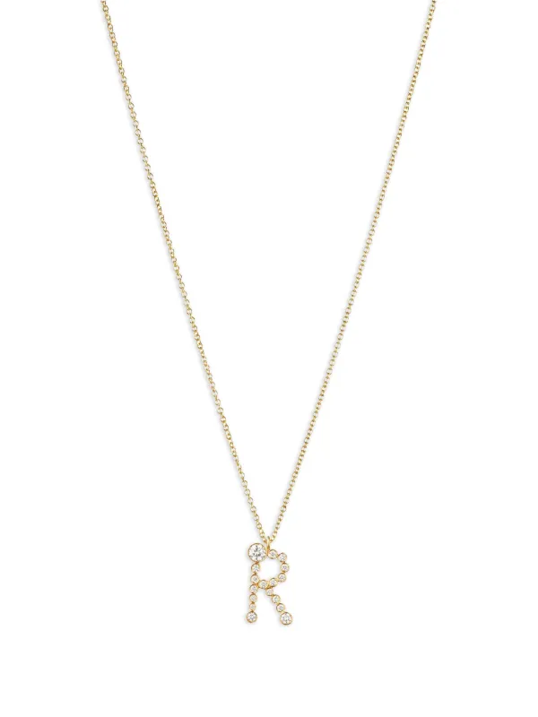 Sophie Bille Brahe 18K Recycled Yellow Gold Soprano R Diamond Necklace