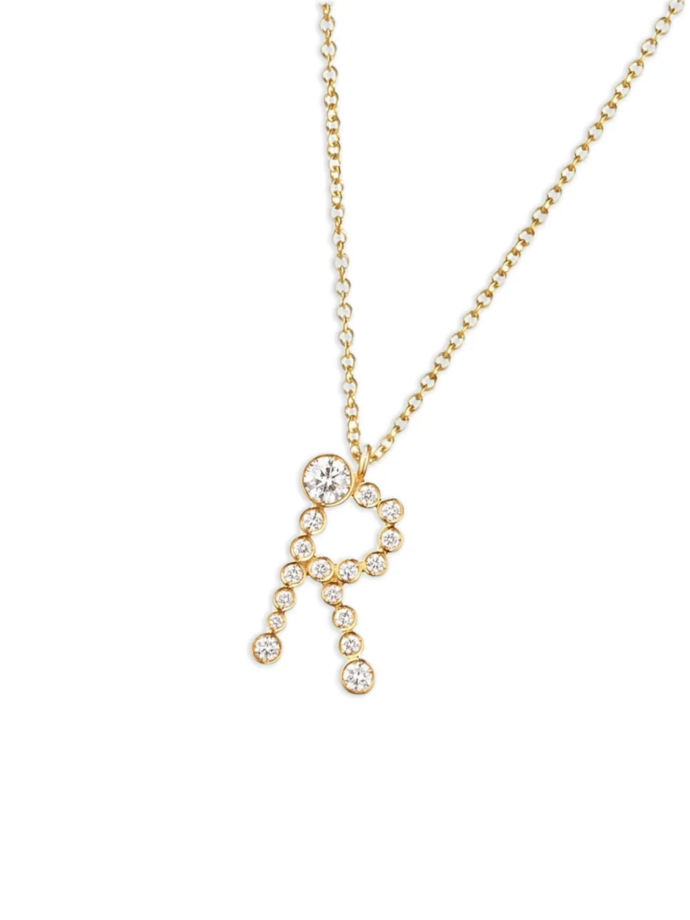Sophie Bille Brahe 18k Recycled Yellow Gold Soprano R Diamond Necklace In Gold