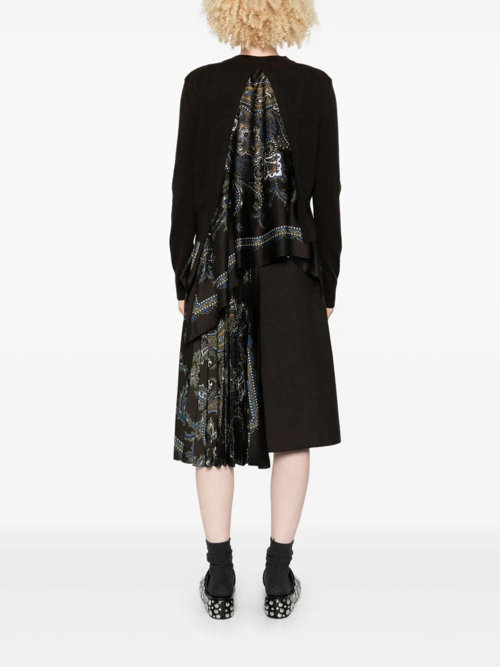 sacai Trui met paisley-print Zwart