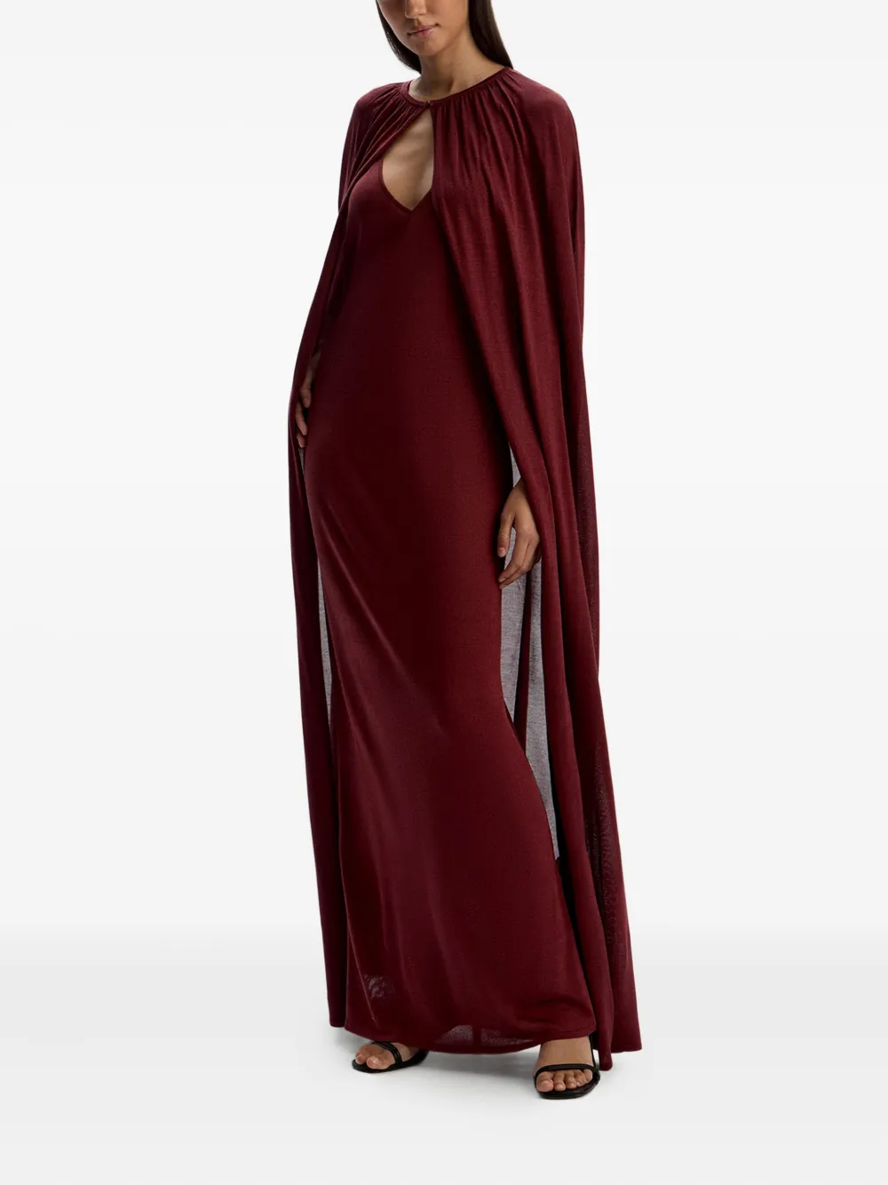 12 STOREEZ Jurk met cape - Rood