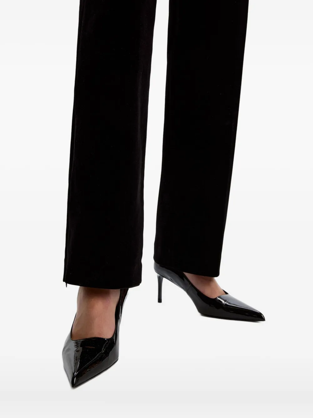 12 Storeez 70mm Gala Pointed-toe Pumps In Black