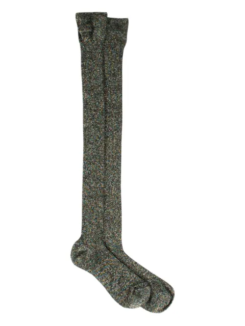 Miu Miu Lamé geribbelde sokken