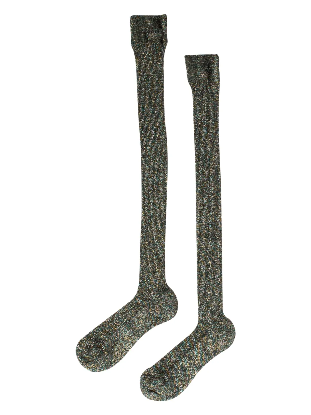Miu Miu Lamé ribbed socks | Image 2