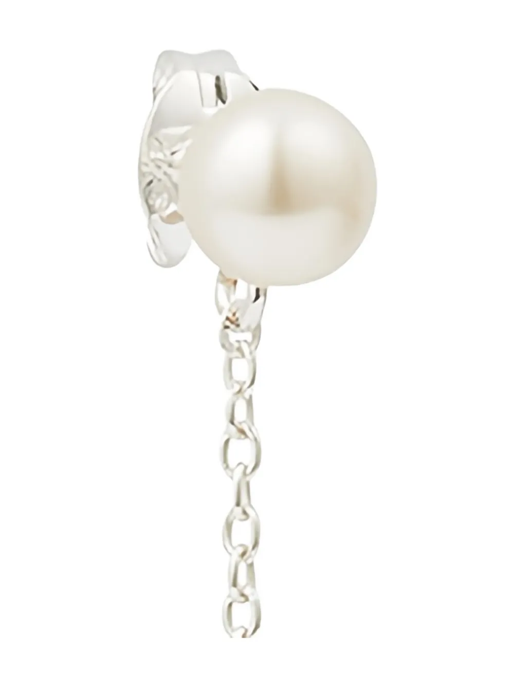 Pre-owned Susan Caplan Vintage Faux-pearl Drop Earrings In Silver