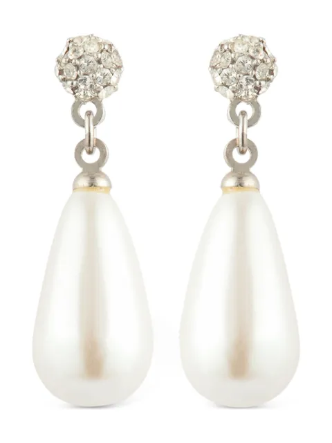 Susan Caplan Vintage 1980s faux-pearl drop earrings