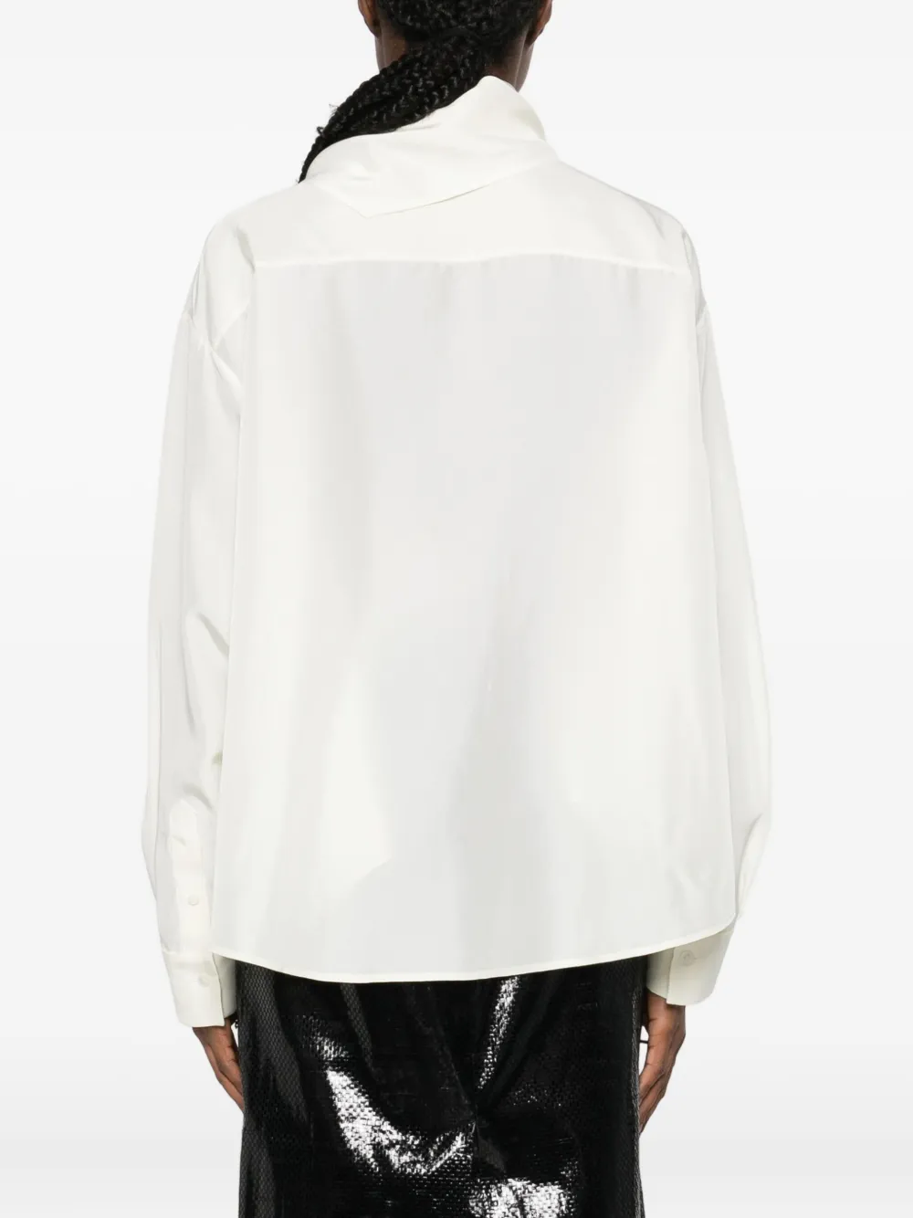 Carven Silk Blouse in White, view 4