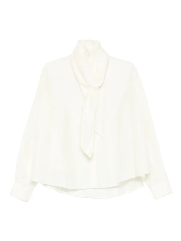 Carven Silk Blouse in White