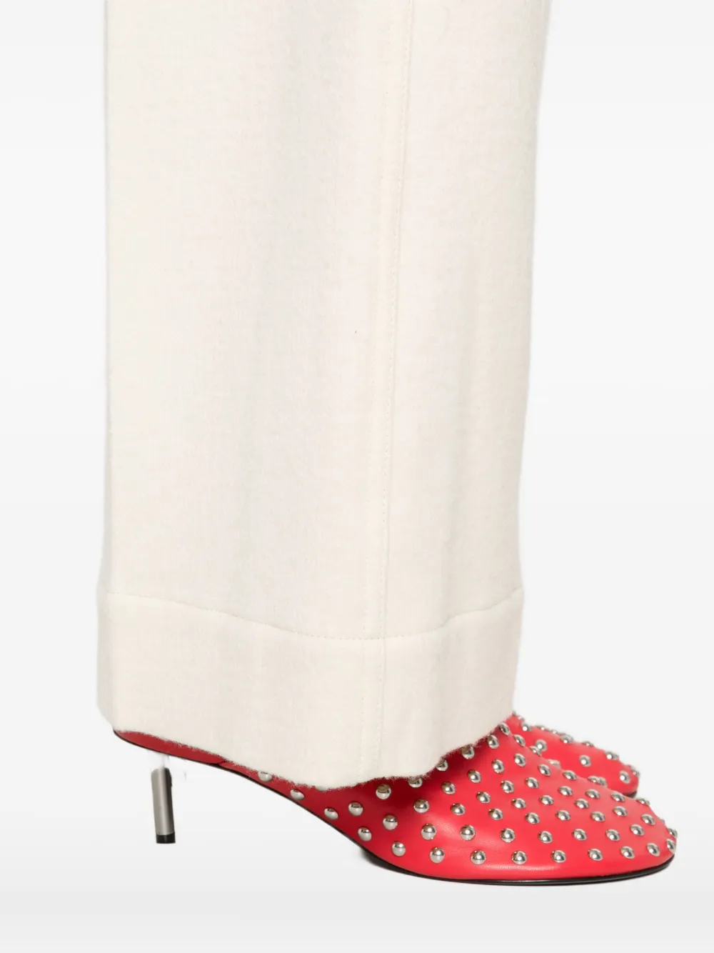 Carven Wool High-waisted Trousers In White