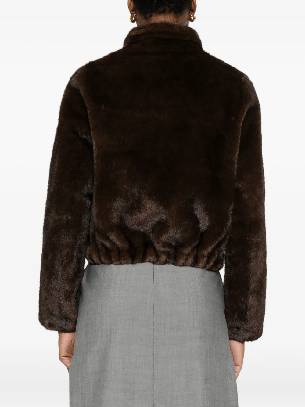 Valentini 1972 Faux-fur Jacket In Brown