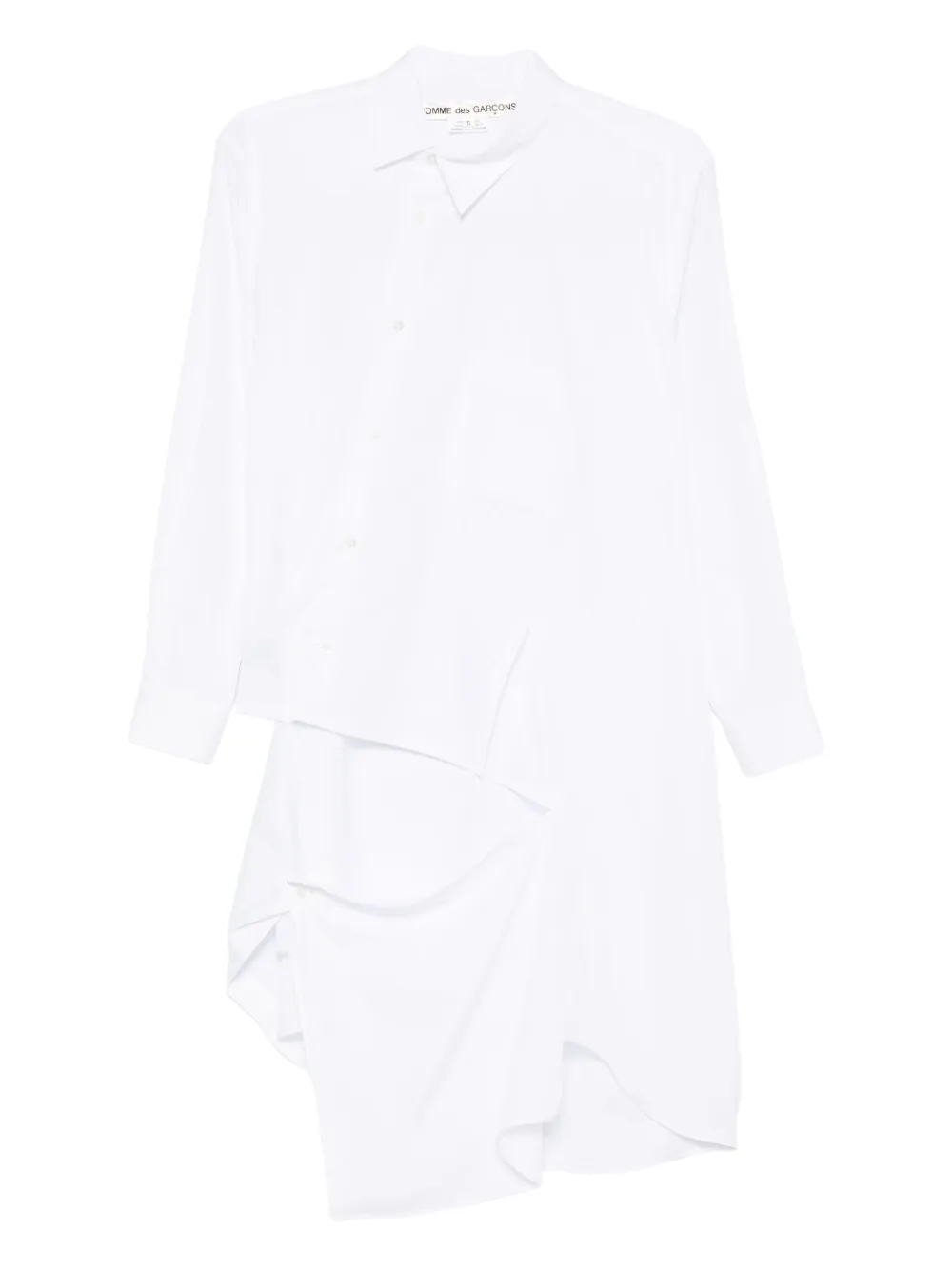 Comme Des Garçons draped shirt | White | Image 1