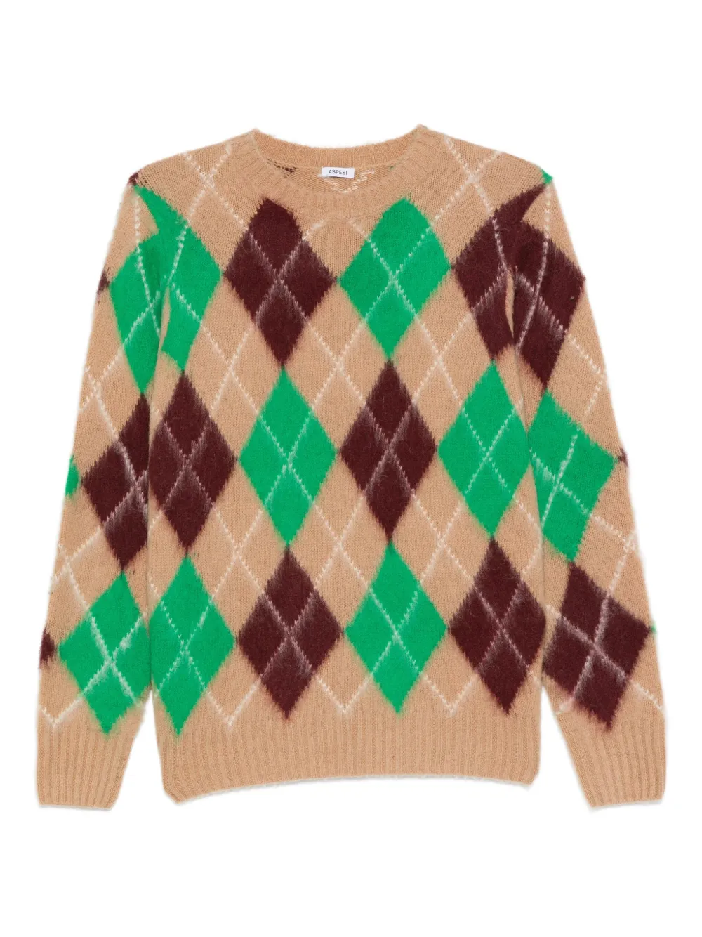 ASPESI argyle-pattern sweater | Brown | Image 1