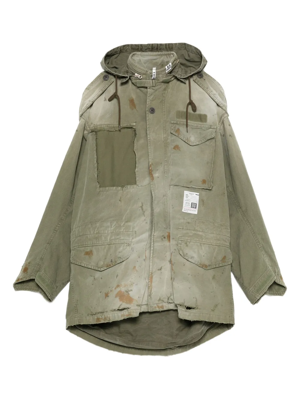 Maison MIHARA YASUHIRO hooded jacket - グリーン Maison MIHARA YASUHIRO hooded jacket - グリーン