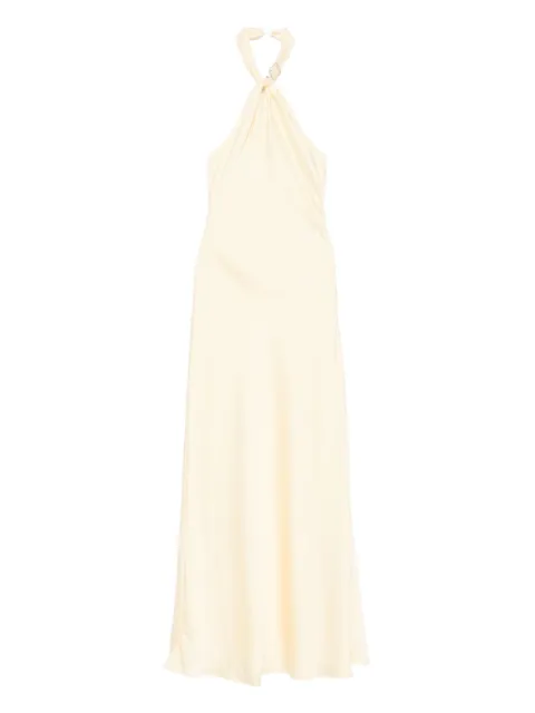 Rahil Hesan  vestido de fiesta con cuello halter