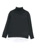 Paolo Pecora Kids roll-neck layered sweater - Grey