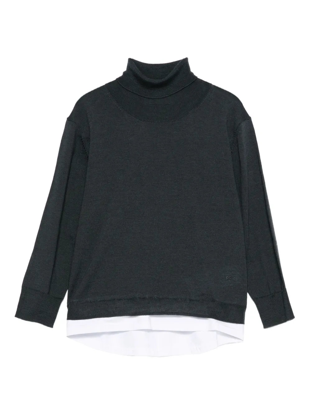 Paolo Pecora Kids roll-neck layered sweater | Grey | Image 1
