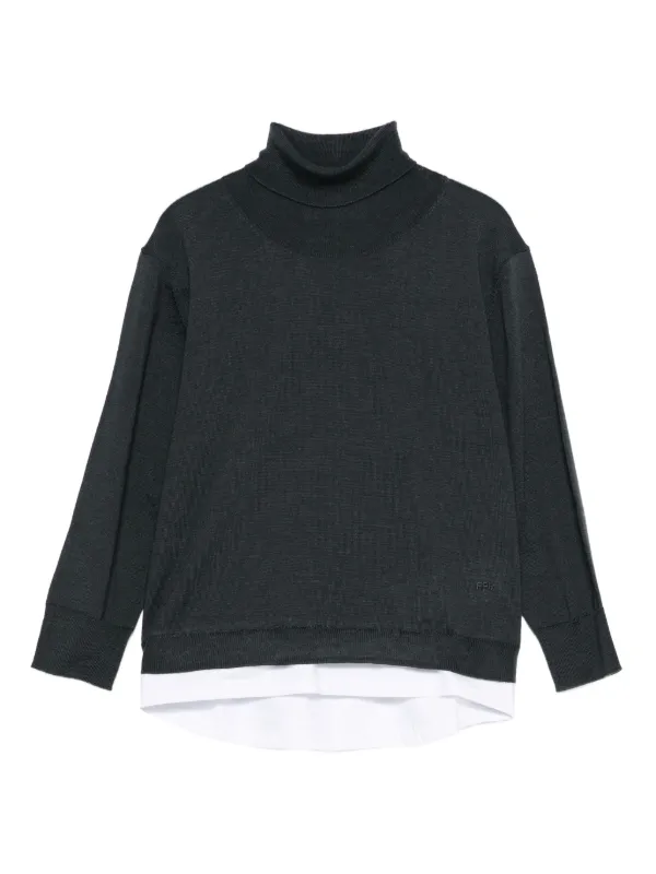 Paolo Pecora Kids roll-neck layered sweater