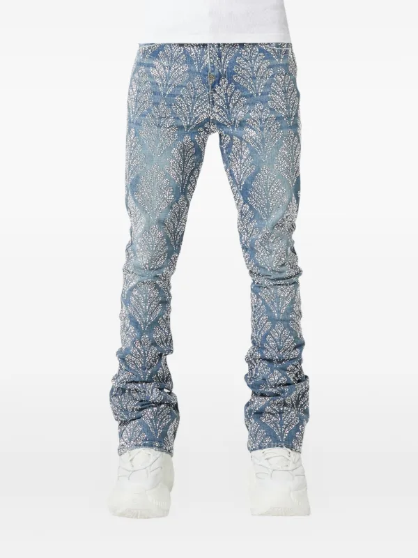 GUAPI ラインストーン ジーンズ | ブルー | FARFETCH JP