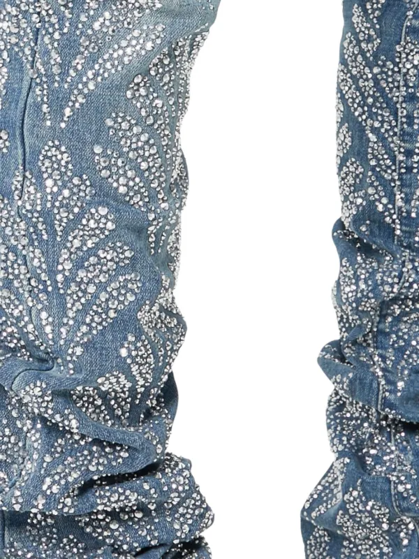 GUAPI rhinestone-embellished Stacked Jeans | Blue | FARFETCH