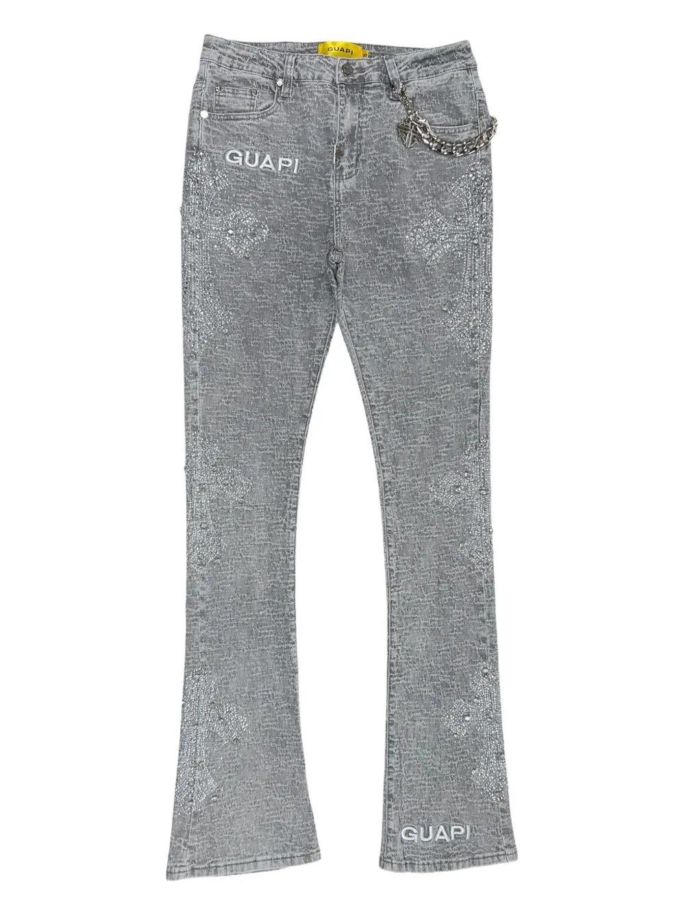 GUAPI crystal-cross jeans | Grey | Image 1