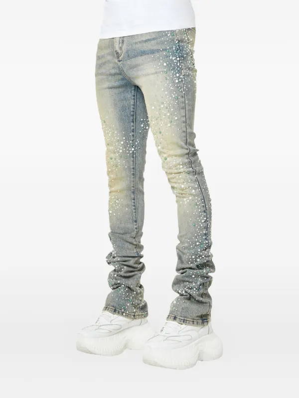 GUAPI pearl-embellished Jeans | Blue | FARFETCH