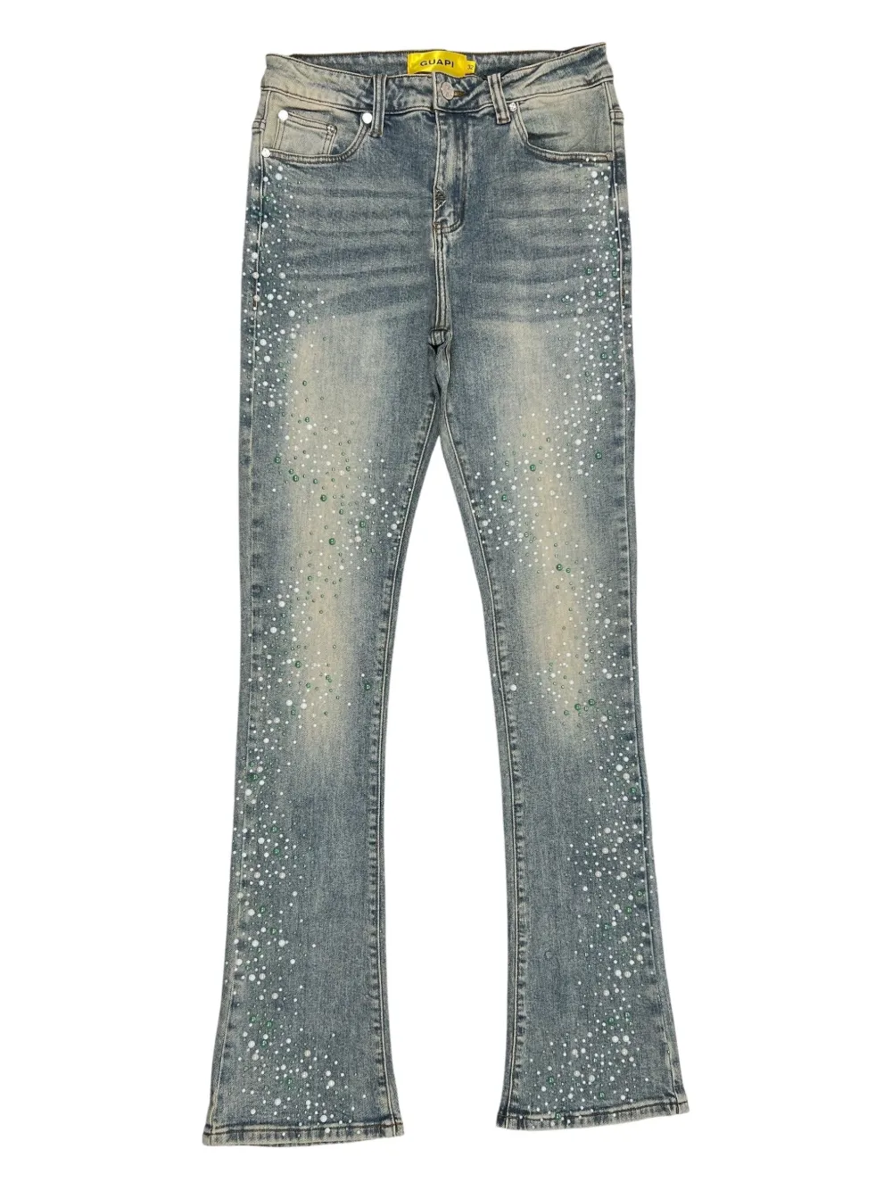 Guapi Pearl-embellished Jeans In Blue