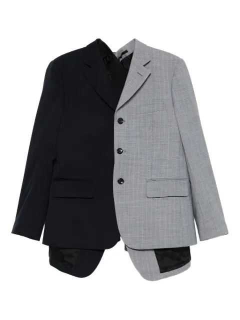 Comme Des Garçons pinstripe two-tone jacket