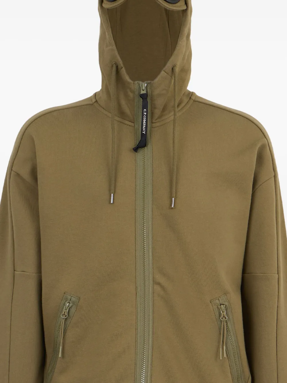 C.P. Company Goggle hoodie met rits Groen