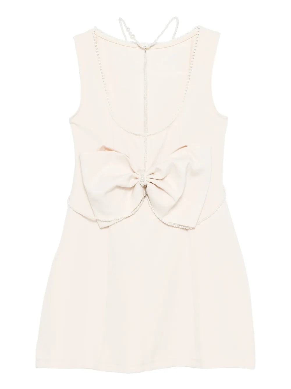 Rahil Hesan Jurk met strikdetail Beige