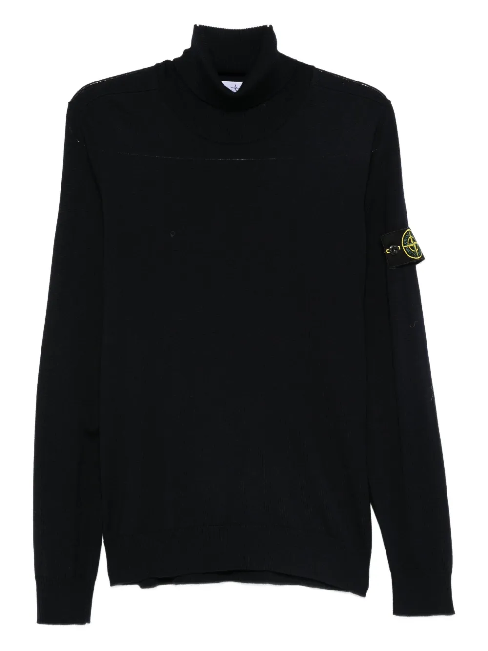 Stone Island turtleneck logo-patch sweater - ブルー Stone Island turtleneck logo-patch sweater - ブルー