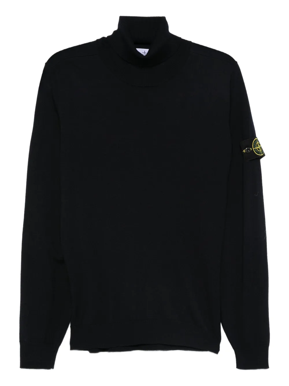 Stone Island turtleneck logo-patch sweater | Blue | Image 1