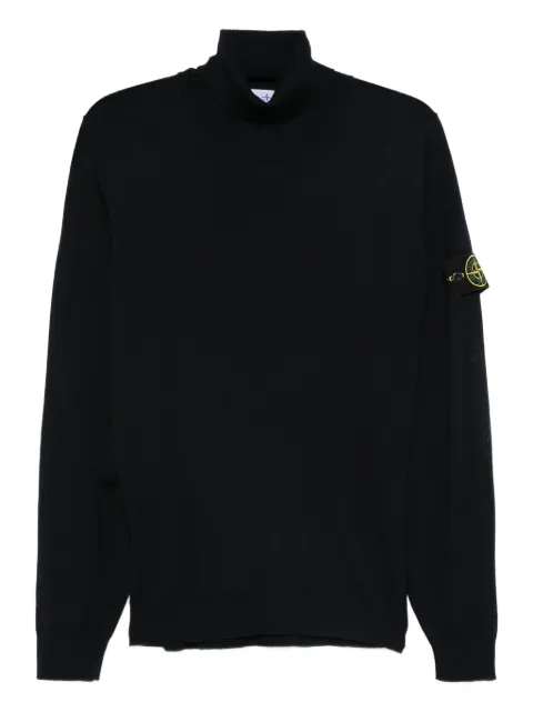 Stone Island turtleneck logo-patch sweater
