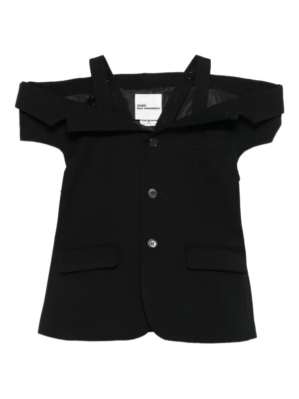 Noir Kei Ninomiya オフショルダー ジャケット | ブラック | FARFETCH JP