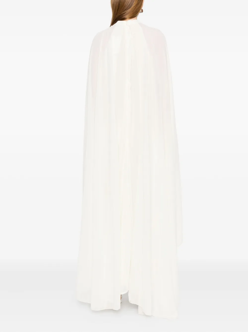 Rahil Hesan Floral-appliqué Gown In White