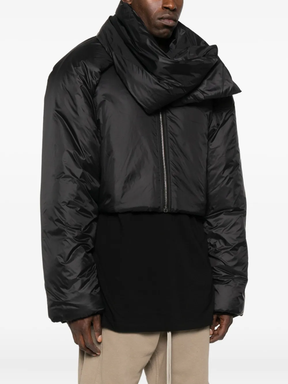 Rick Owens Drkshdw Cropped Padded Jacket In Black