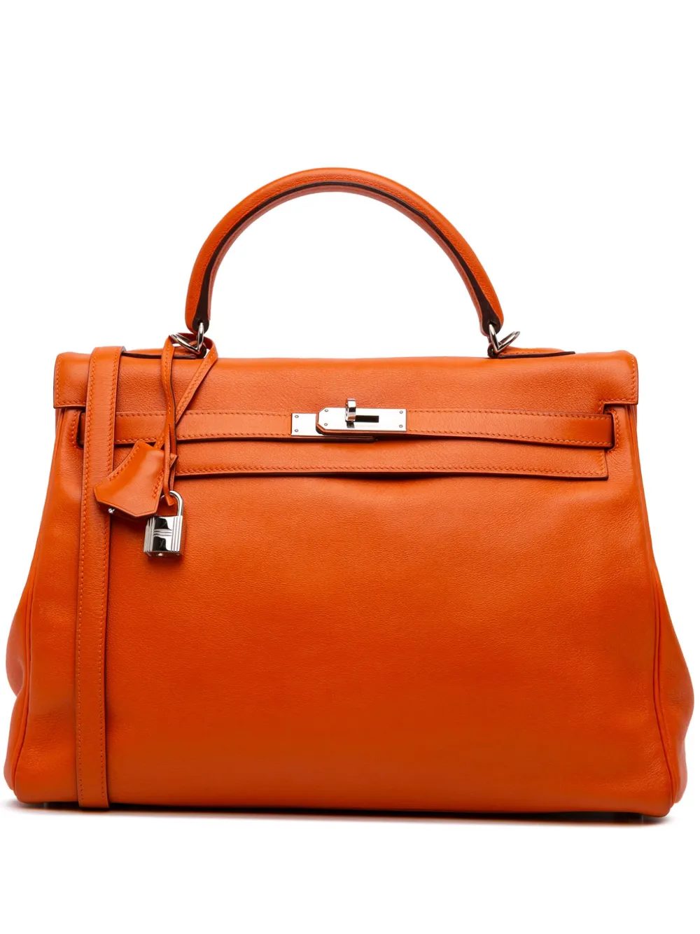 Hermès Pre-Owned 2006 スイフト ケリー II ルトゥルネ 35 サッチェルバッグ - オレンジ Hermès Pre-Owned 2006 スイフト ケリー II ルトゥルネ 35 サッチェルバッグ - オレンジ