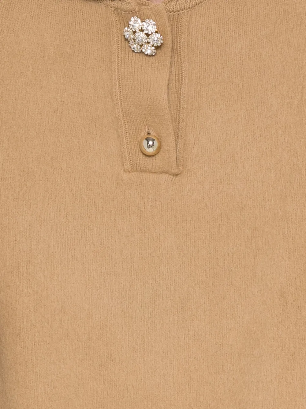 N°21 Brushed-effect Jumper In Neutral