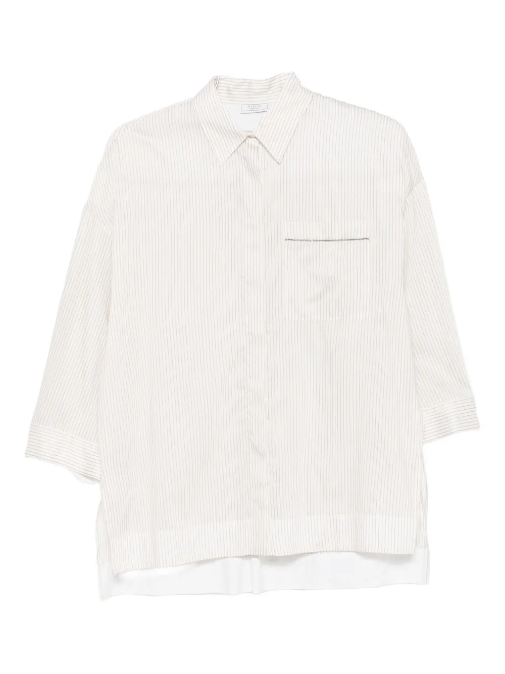 Peserico pinstripe pocket shirt | Neutrals | Image 1