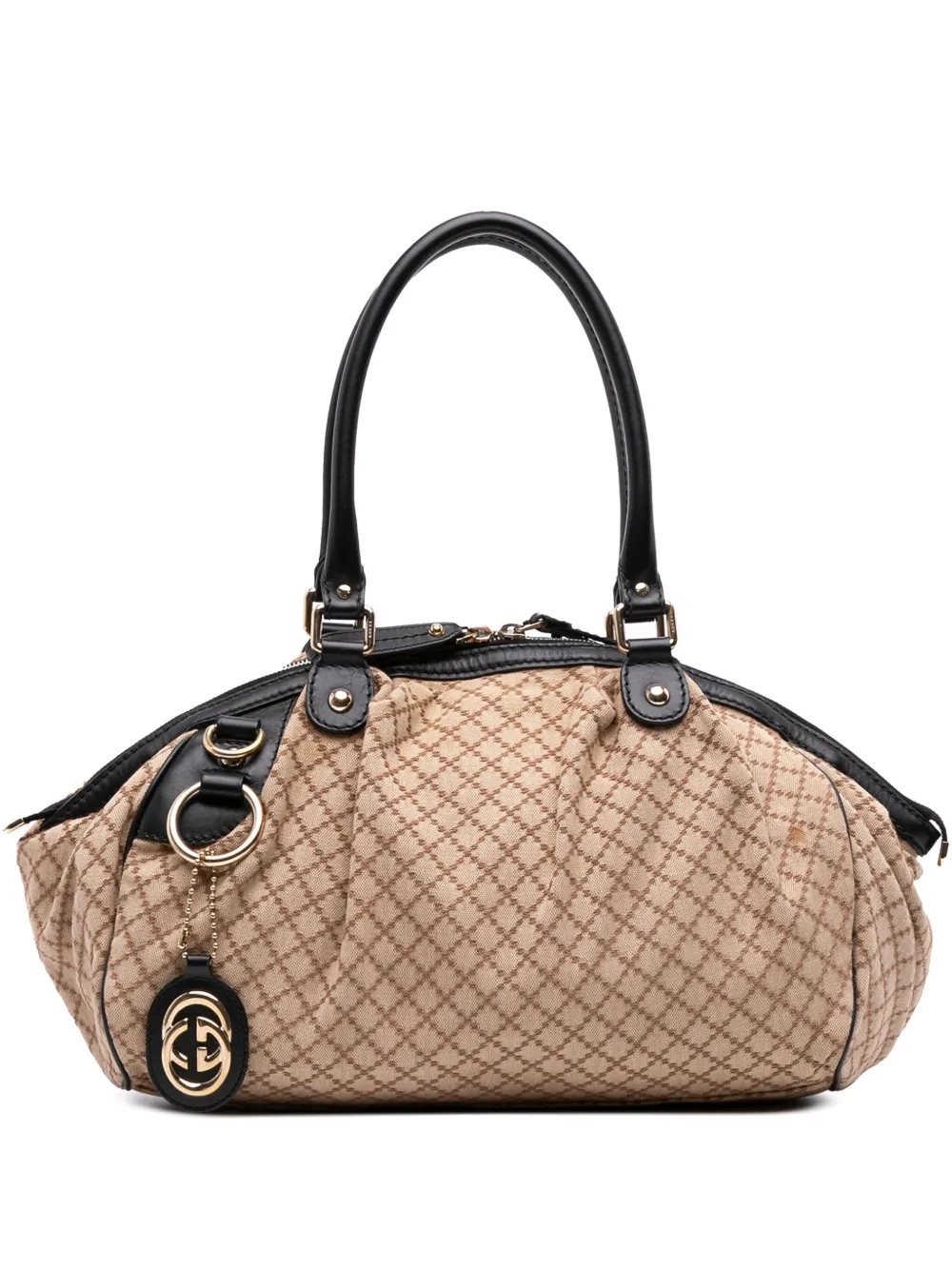 Gucci Pre-Owned 2016-2025 Diamante Canvas Sukey satchel - ブラウン Gucci Pre-Owned 2016-2025 Diamante Canvas Sukey satchel - ブラウン