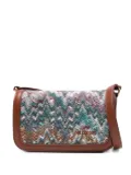 Missoni patterned leather cross body bag - Brown