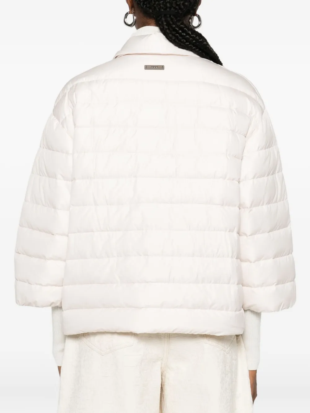 Peserico Quilted Puffer Jacket In Neutral